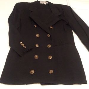 Navy blazer and skirt (suit)